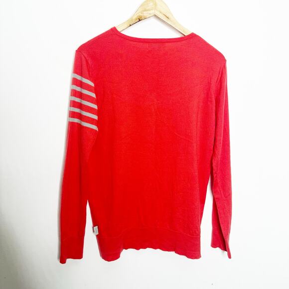 Rapha Women's Lightweight Merino Breton Sweater Women's S Coral Striped pullover - Picture 3 of 7
